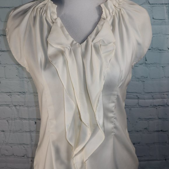 Express Off White Blouse, Side Zipper, Size Small - Picture 5 of 5